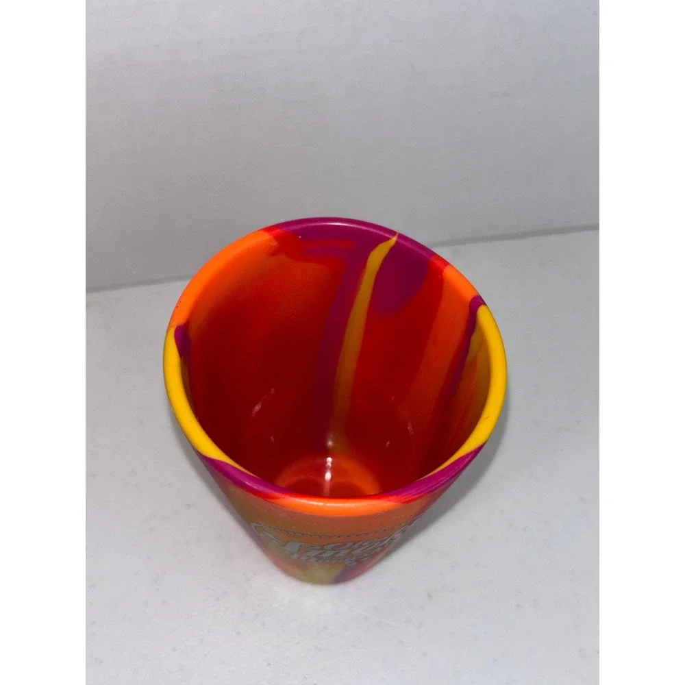 Ole Smoky Tennessee Moonshine Silicone Cup Orange Pink Yellow Swirl Tumbler